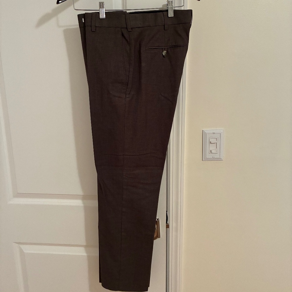 Savane Premium Mens Straight Fit Dress Flat Front Pant